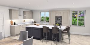 Open Plan Living / Kitchen / Dining CGI- click for photo gallery